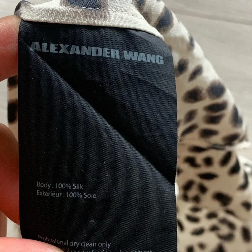 Alexander Wang Silk Animal Print Mini Dress